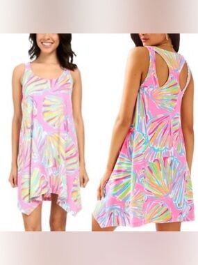 Lily Pulitzer Neon Tropical Vacation Cotton Dress Size Small